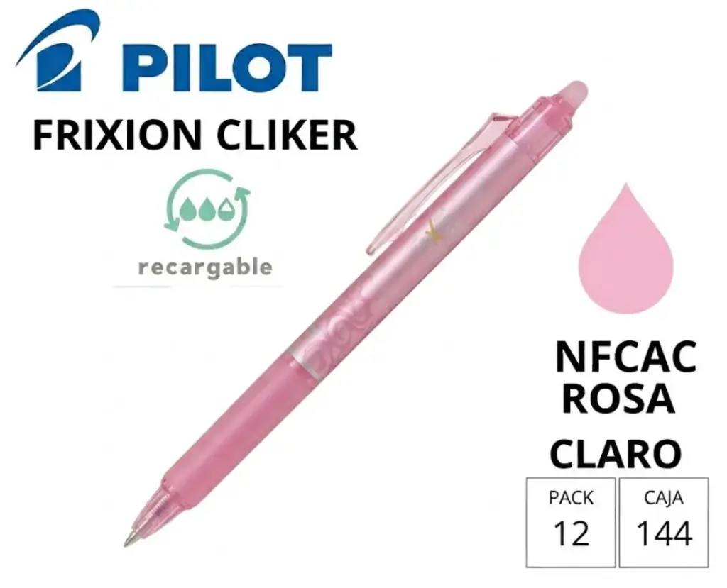 BOLÍGRAFO PILOT FRIXION CLICKER ROSA