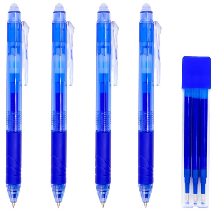 BOLÍGRAFO RAYLU IGNITE BORRABLE AZUL BOLSA 4 AZULES + 1 REC AZUL