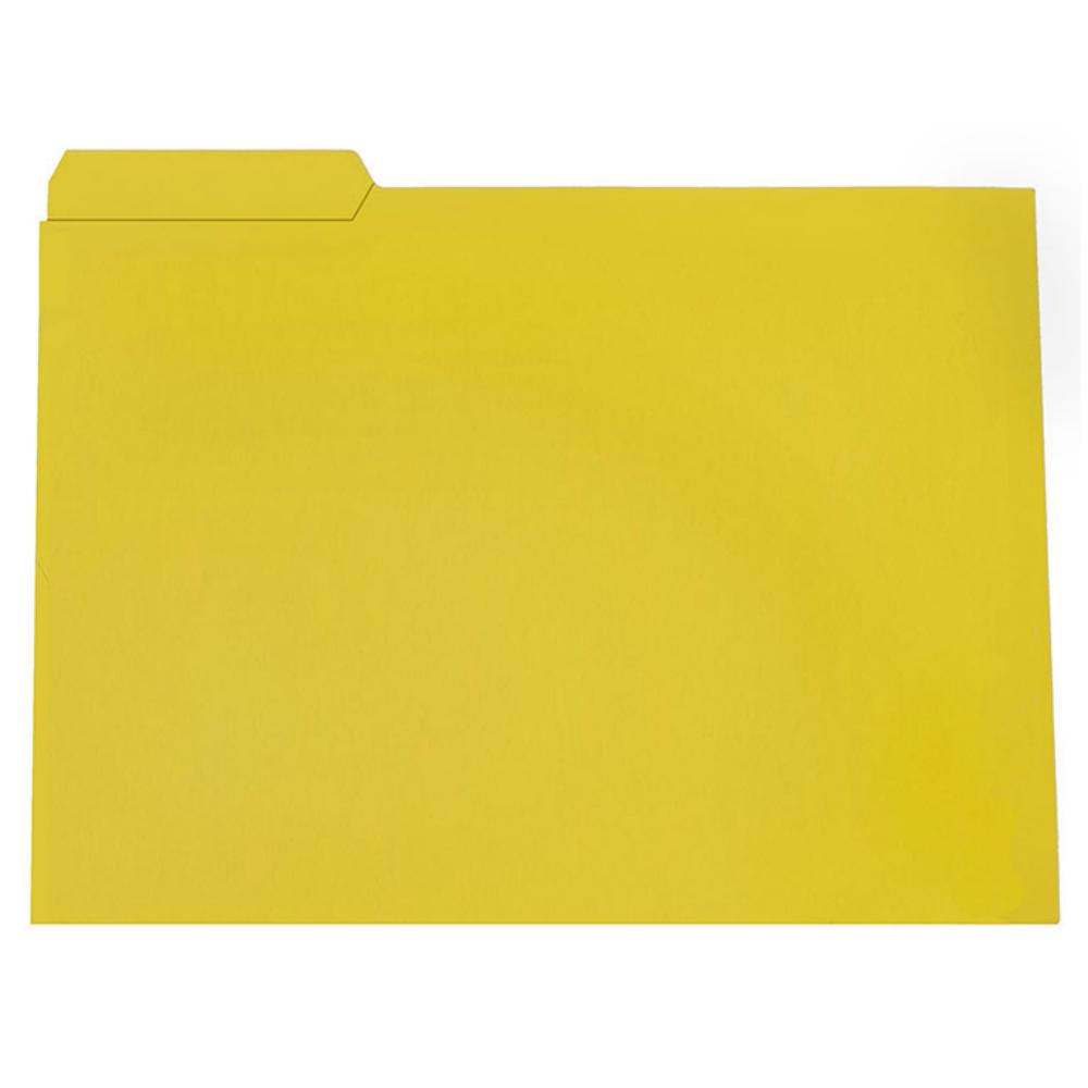 SUBCARPETA FOLIO CON PESTAÑA IZQUIERDA 250G AMARILLO