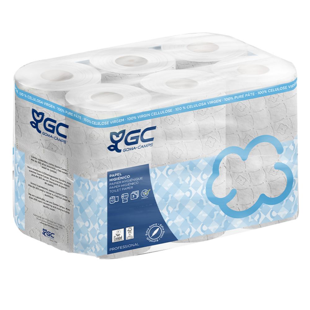 PAPEL HIGIÉNICO DOMÉSTICO GOFRADO 3 CAPAS 19M PACK DE 96 ROLLOS