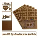 GOMETS INETA FIGURAS GEOMETRICAS MARRON ROLLO 1357 UDS