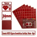 GOMETS INETA FIGURAS GEOMETRICAS ROJO ROLLO 1357 UDS