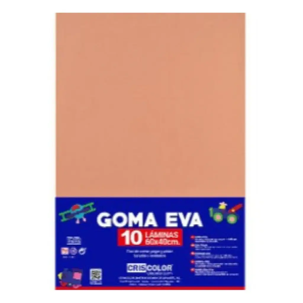 HOJAS DE GOMA EVA  – LÁMINAS UNICOLOR (CARNE – 40x60x0,2 CM)