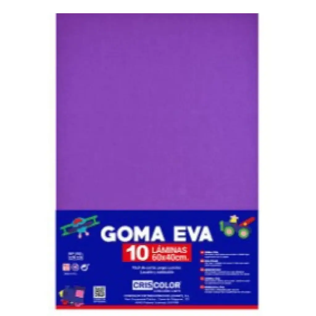 HOJAS DE GOMA EVA  – LÁMINAS UNICOLOR (MORADO – 40x60x0,2 CM)