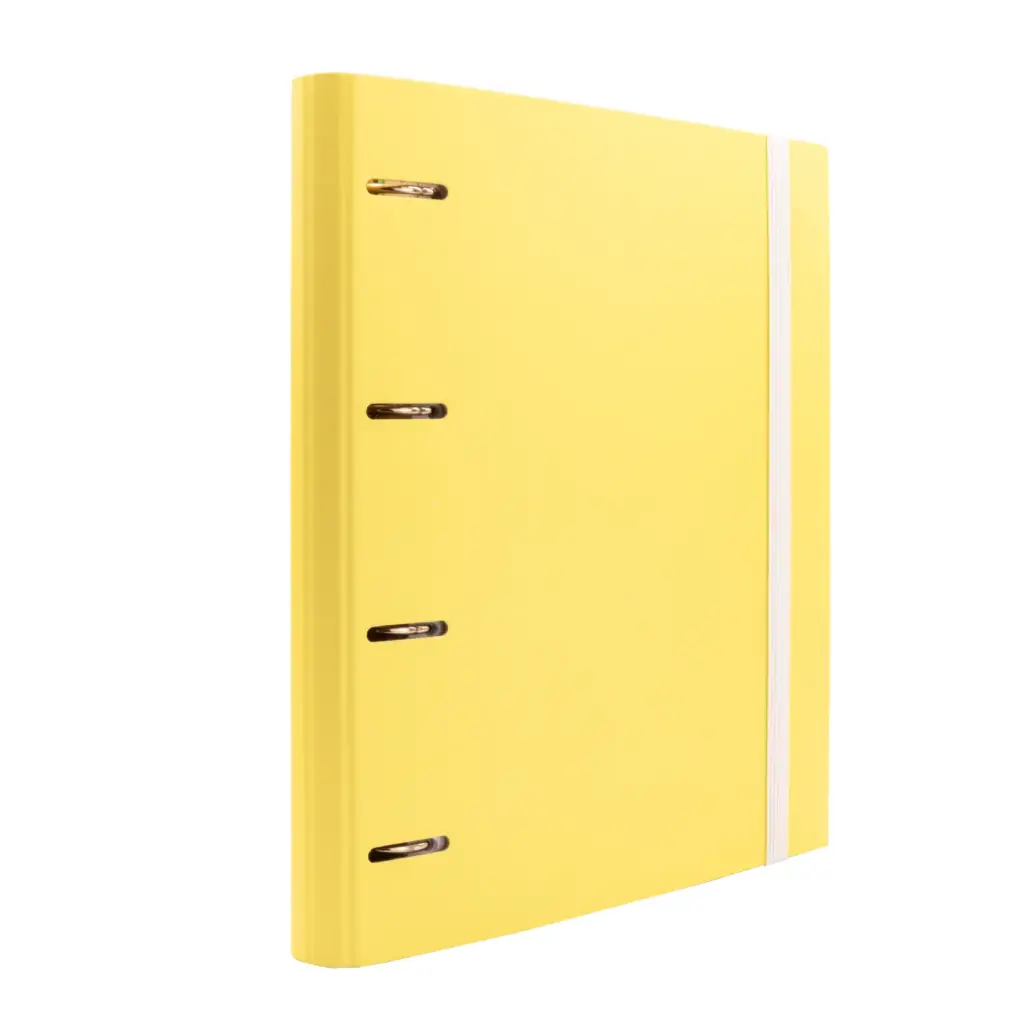 CARPEBLOCK 4 ANILLAS RAYLU PAPER A4  AMARILLO PASTEL