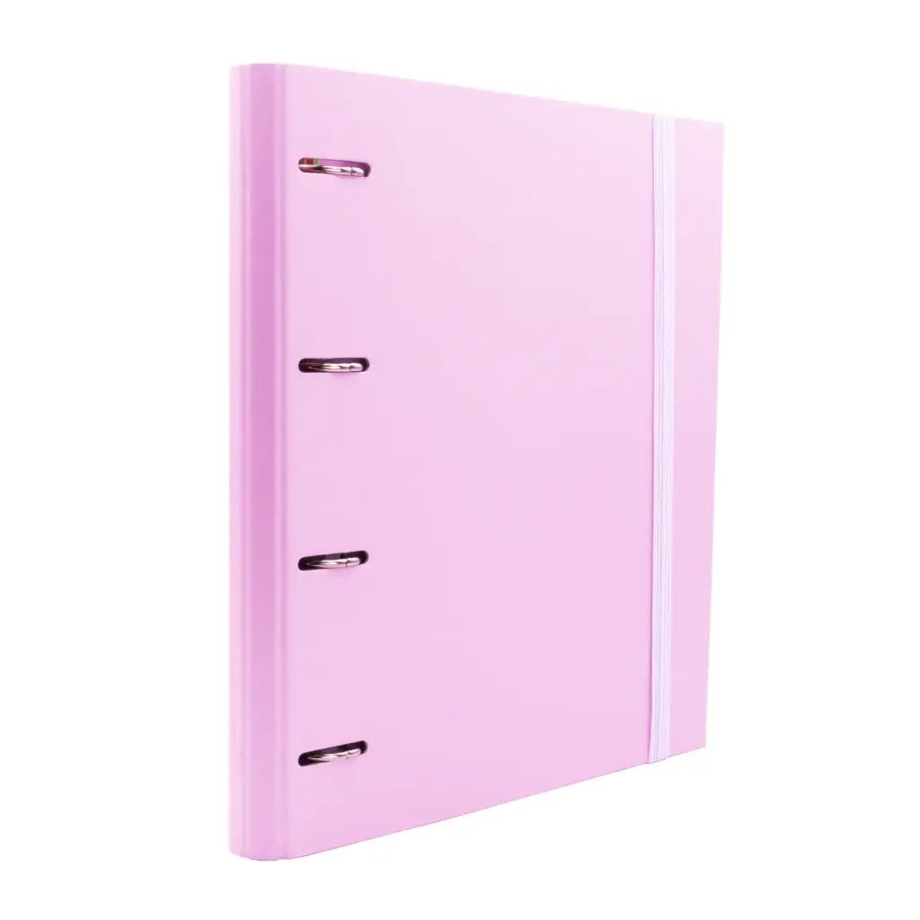 CARPEBLOCK 4 ANILLAS RAYLU PAPER A4  ROSA PASTEL 