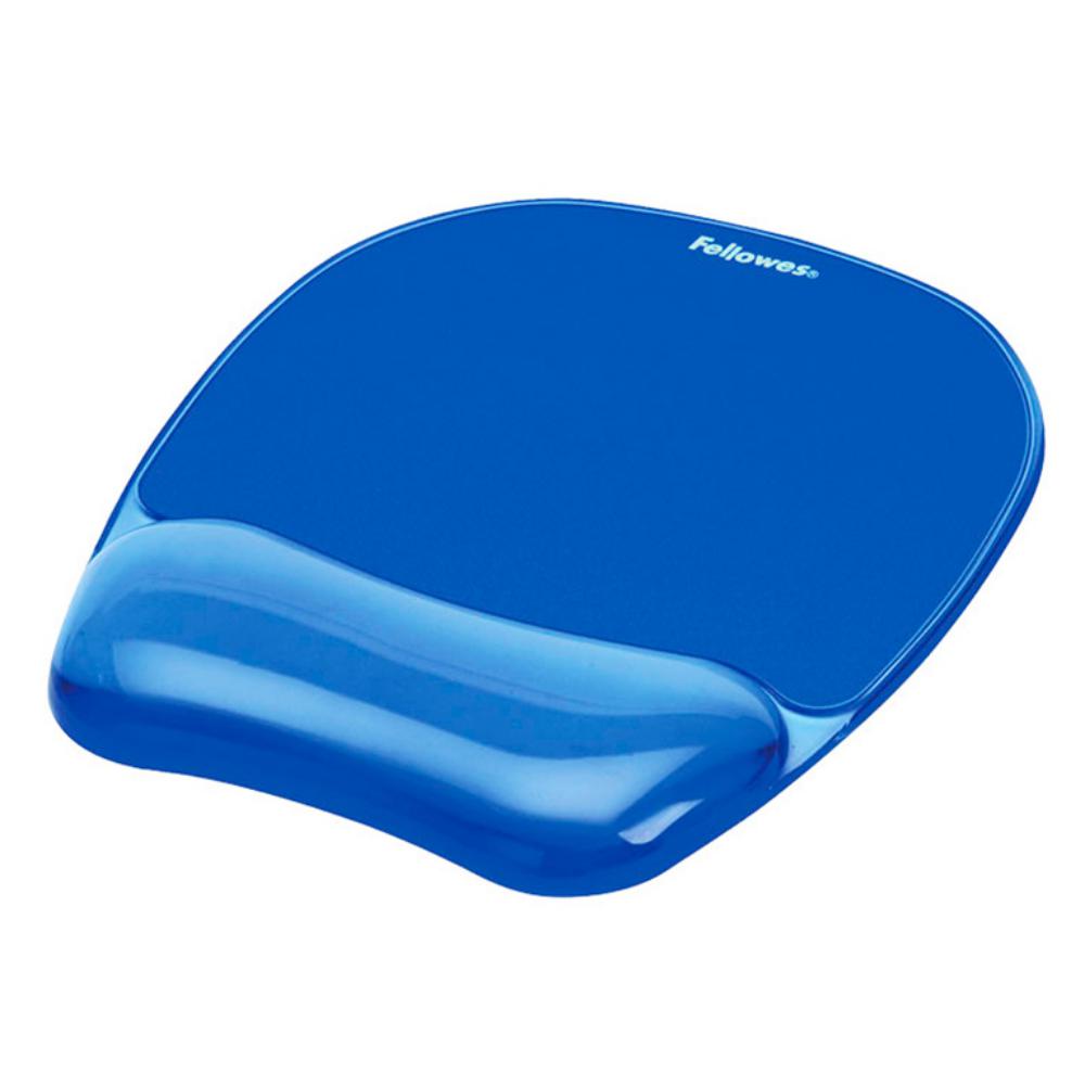 ALFOMBRILLA FELLOWES CRYSTAL CON REPOSAMUÑECAS DE GEL AZUL