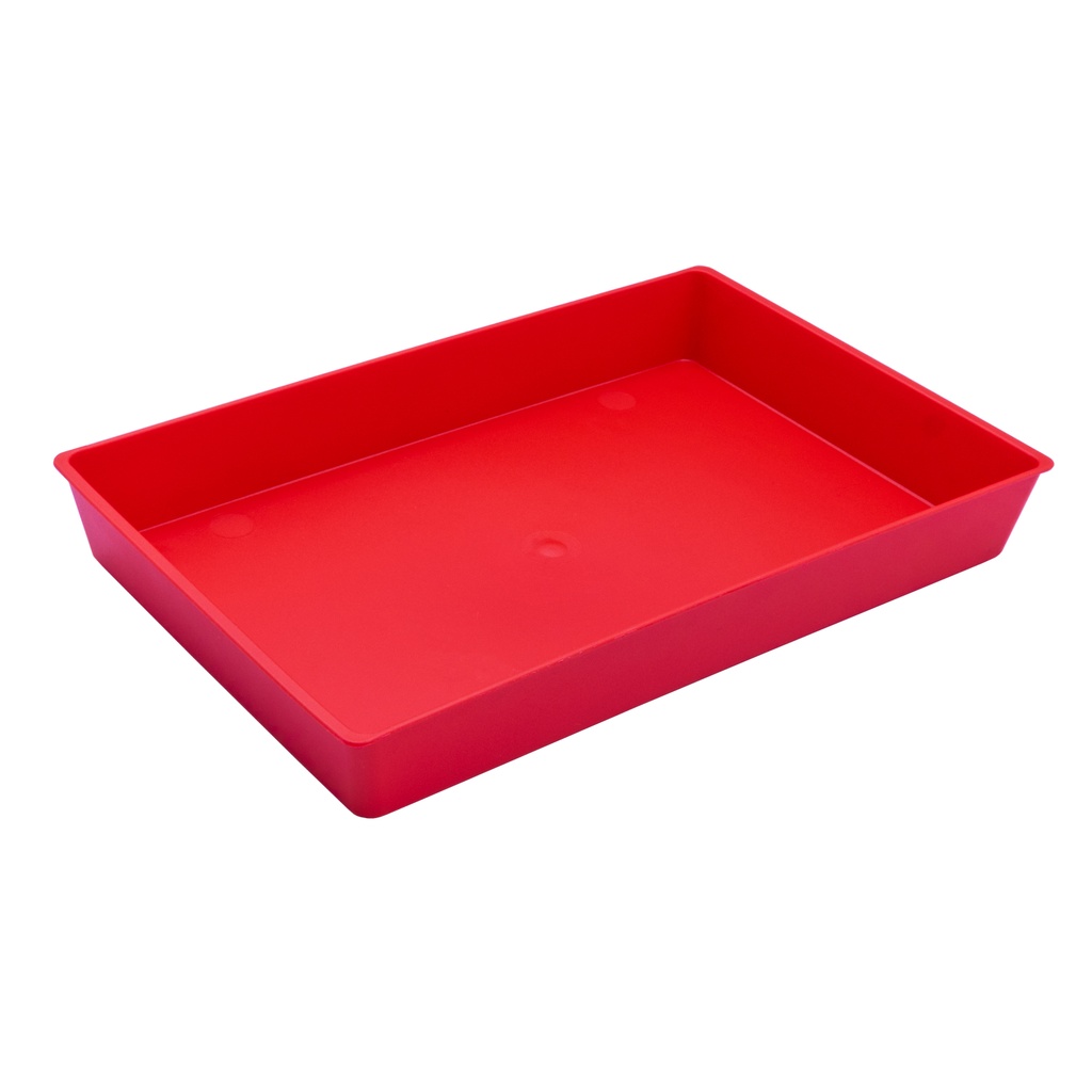 BANDEJA ROJA CONICA MULTIUSO 230X145X30MM