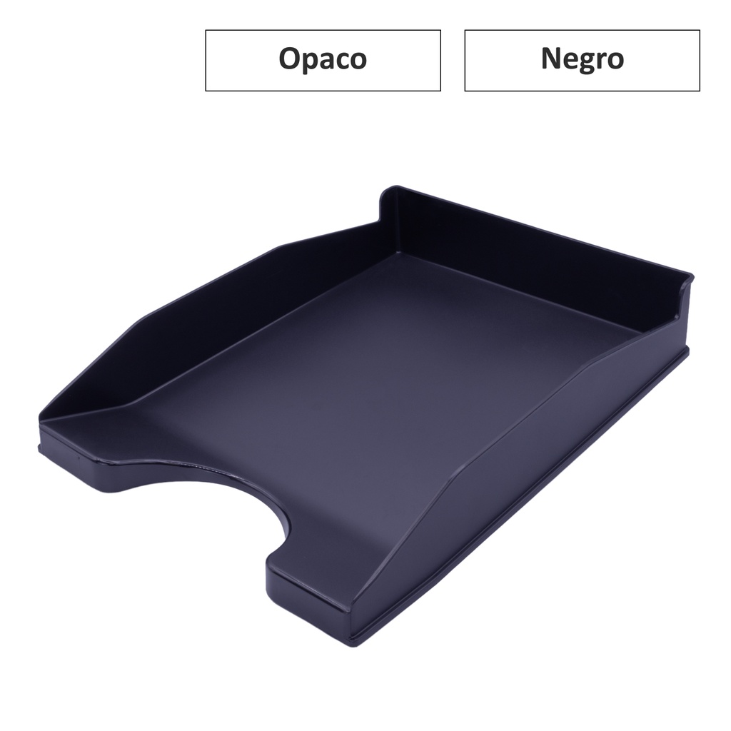 BANDEJA SOBREMESA A4 PLASTICO OPACO NEGRA