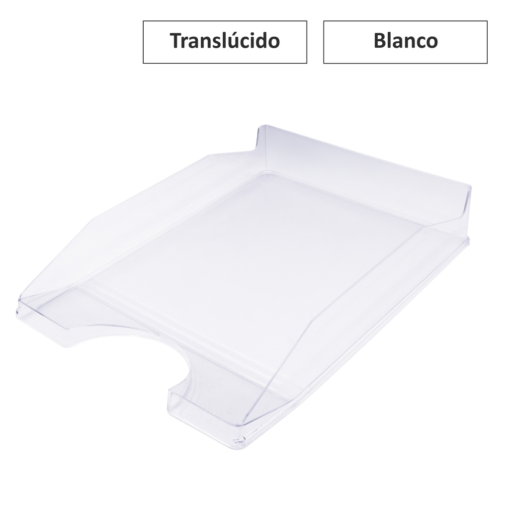 BANDEJA SOBREMESA A4 PLASTICO TRASLUCIDO TRANSPARENTE