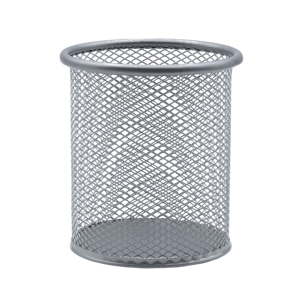 CUBILETE PORTALÁPICES METÁLICO DE REJILLA RAYLU 190 PLATEADO