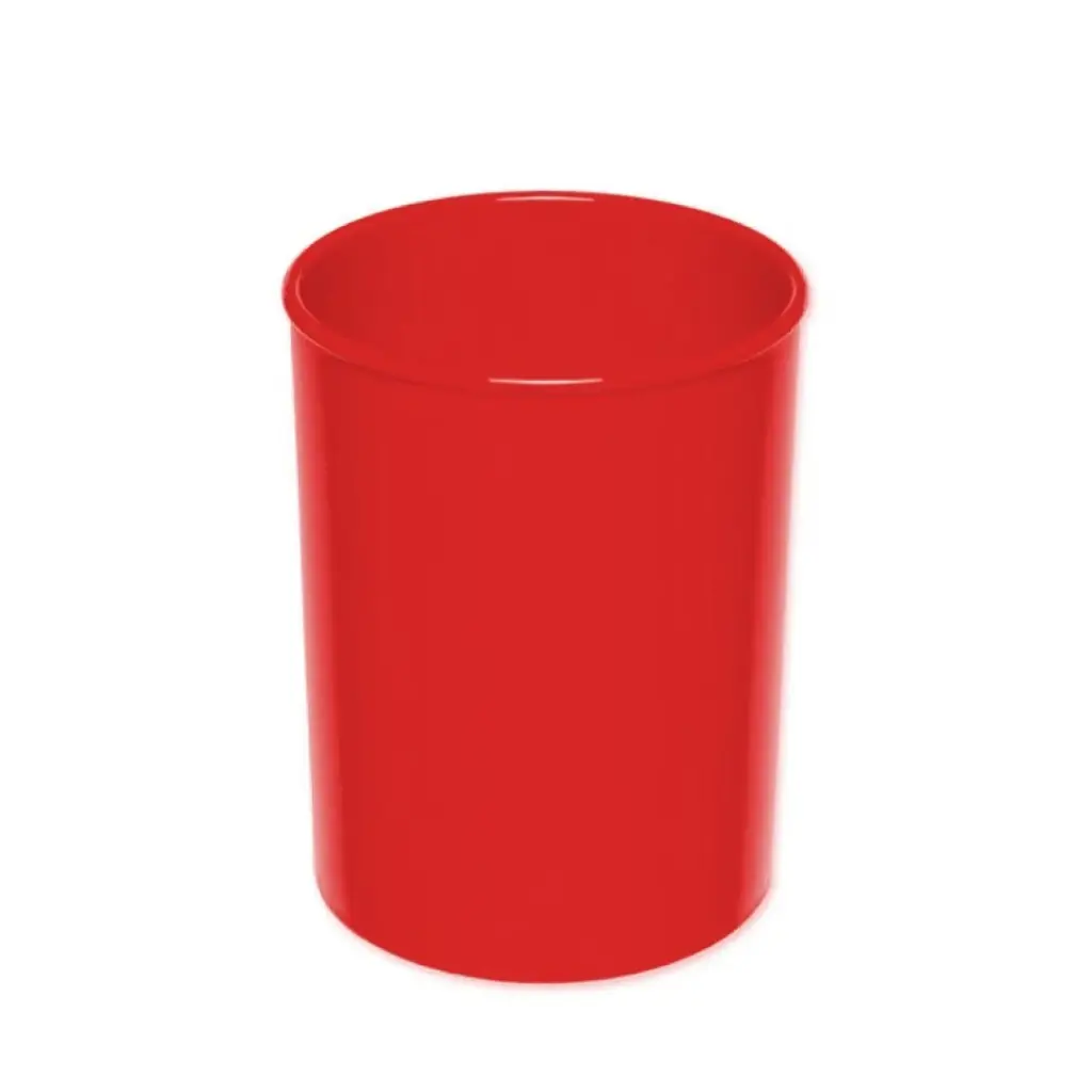 CUBILETE PORTALAPICES ROJO OPACO FAIBO PLÁSTICO 