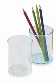 CUBILETE PORTALAPICES TRANSPARENTE OPACO FAIBO  PLÁSTICO