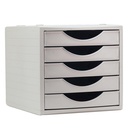 MÓDULO ARCHIVOTEC CON 5 CAJONES GRIS