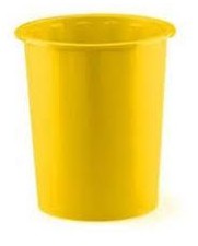PAPELERA FAIBO DE PLÁSTICO 14L  AMARILLA Ø310×280 MM