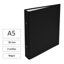 ARCHIVADOR EXACOMPTA A5 PP NEGRO 2 ANILLAS 30MM