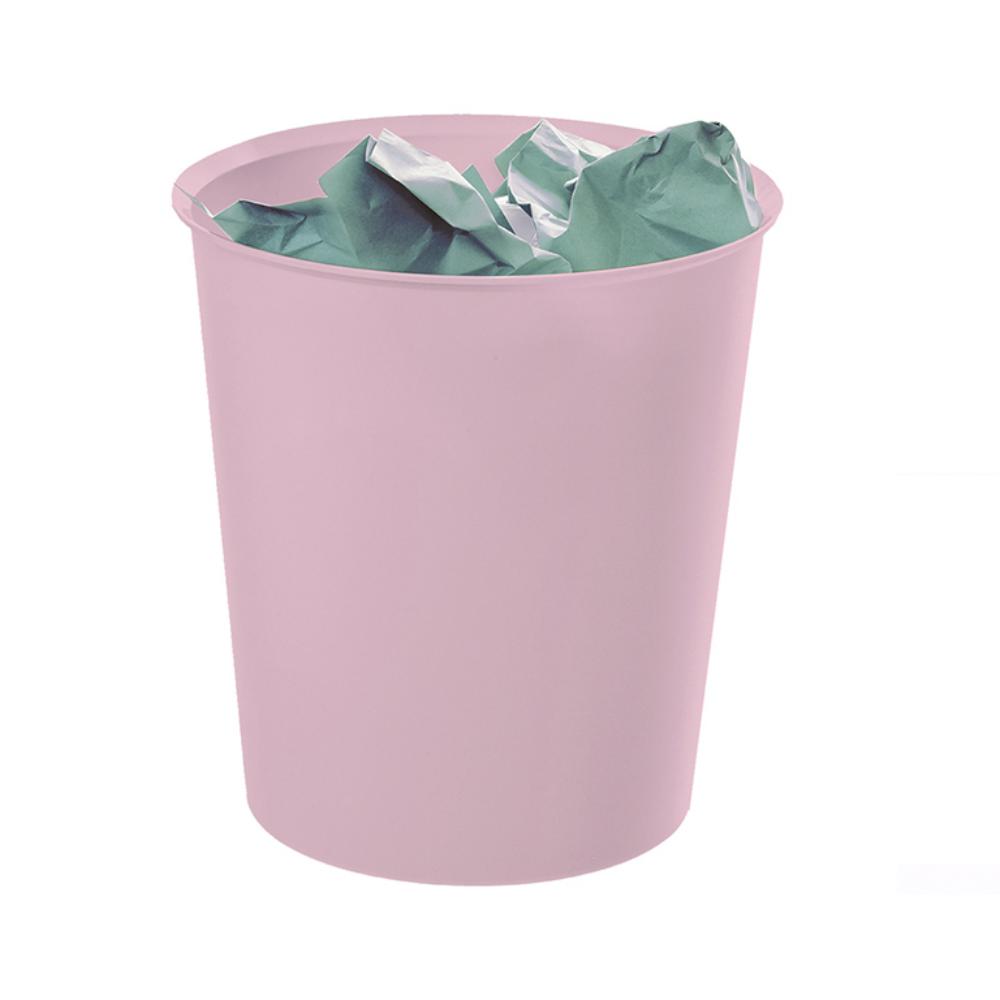 PAPELERA SOSTENIBLE ROSA PASTEL ARCHIVO 2000 ECOGREEN 18 LITROS