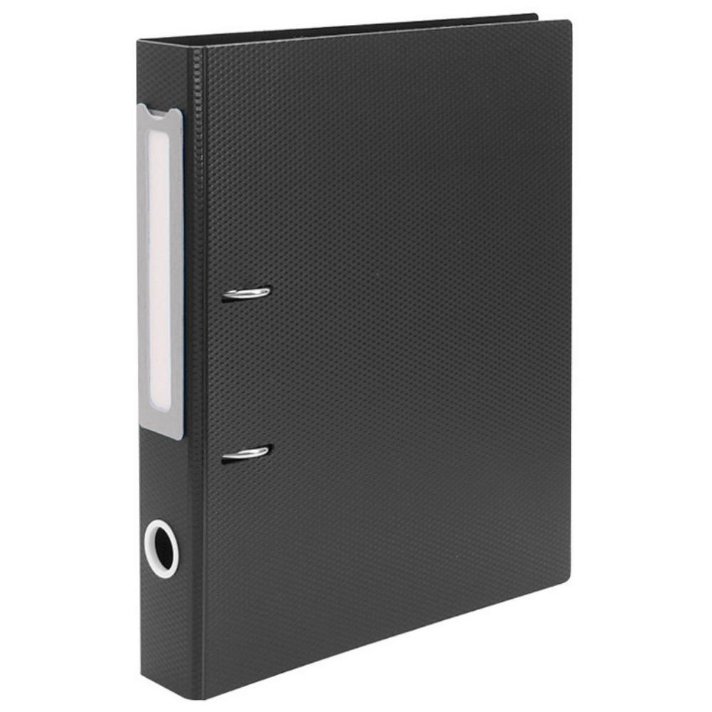 ARCHIVADOR PP RIGIDO LOMO 50MM GRIS-NEGRO