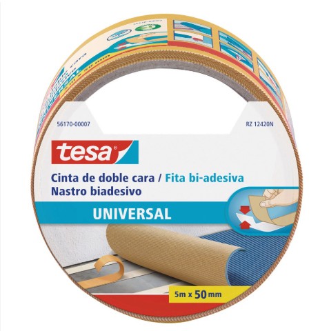 CINTA DOBLE CARA UNIVERSAL TESA 5MX50MM