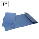 CARPETA KARMAN FOLIO CARTÓN AZUL CON GOMAS Y FORMATO BOLSA