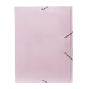 CARPETA MARIOLA CARTON A4+ CON GOMAS Y SOLAPAS ROSA CLARO