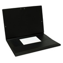 CARPETA FOLIO CON GOMAS Y SOLAPAS PVC NEGRA 