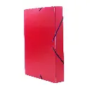 CARPETA PROYECTO RAYLU PAPER A4 LOMO 50 MM ROJO CIERRE CON GOMAS 