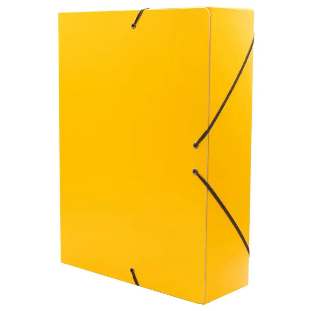 CARPETA PROYECTO RAYLU PAPER A4 LOMO 90 MM AMARILLO CIERRE CON GOMAS 