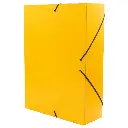 CARPETA PROYECTO RAYLU PAPER A4 LOMO 90 MM AMARILLO CIERRE CON GOMAS 
