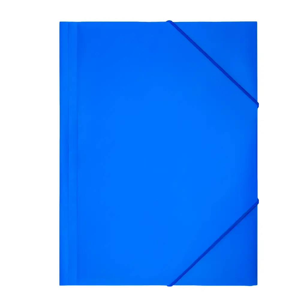 CARPETA PP RAYLU PAPER A3 CON GOMAS Y SOLAPAS AZUL 