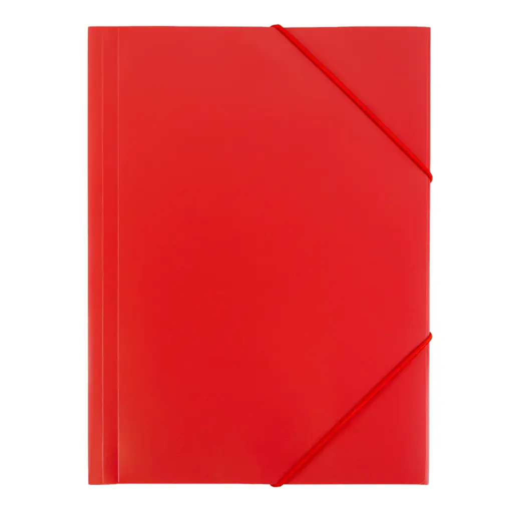 CARPETA PP RAYLU PAPER A3 CON GOMAS Y SOLAPAS ROJO
