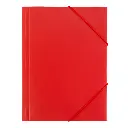 CARPETA PP RAYLU PAPER A4 CON GOMAS Y SOLAPAS ROJO 