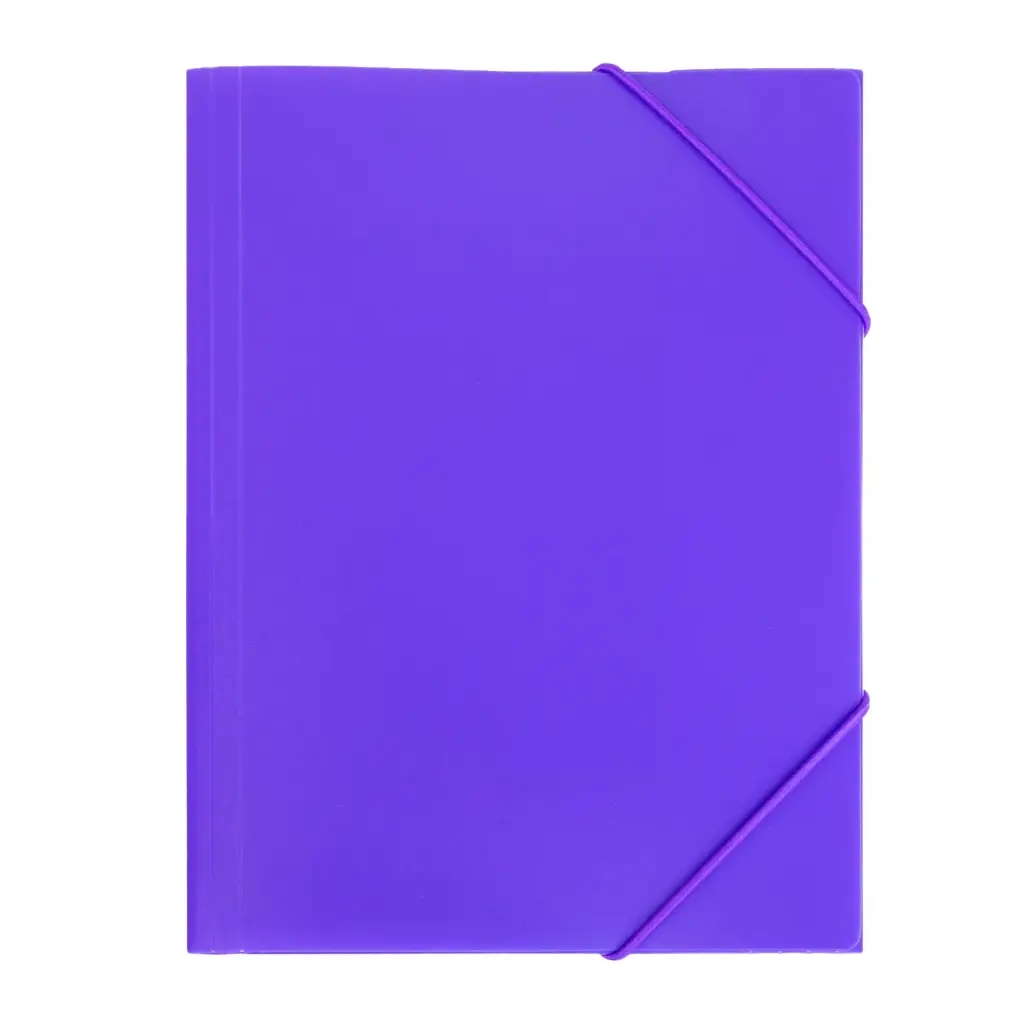CARPETA PP RAYLU PAPER A4 CON GOMAS Y SOLAPAS VIOLETA