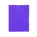 CARPETA PP RAYLU PAPER A5 CON GOMAS Y SOLAPAS VIOLETA 