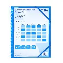 CARPETA PP RAYLU PAPER ESPIRAL 20 FUNDAS A4 AZUL PORTADA PERSONALIZABLE