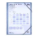 CARPETA PP RAYLU PAPER ESPIRAL 20 FUNDAS A4 HUMO PORTADA PERSONALIZABLE