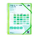 CARPETA PP RAYLU PAPER ESPIRAL 20 FUNDAS A4 VERDE PORTADA PERSONALIZABLE