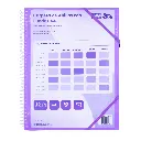 CARPETA PP RAYLU PAPER ESPIRAL 20 FUNDAS A4 VIOLETA PORTADA PERSONALIZABLE