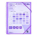 CARPETA PP RAYLU PAPER ESPIRAL 30 FUNDAS A4 VIOLETA PORTADA PERSONALIZABLE