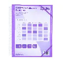 CARPETA PP RAYLU PAPER ESPIRAL 50 FUNDAS A4 VIOLETA PORTADA PERSONALIZABLE