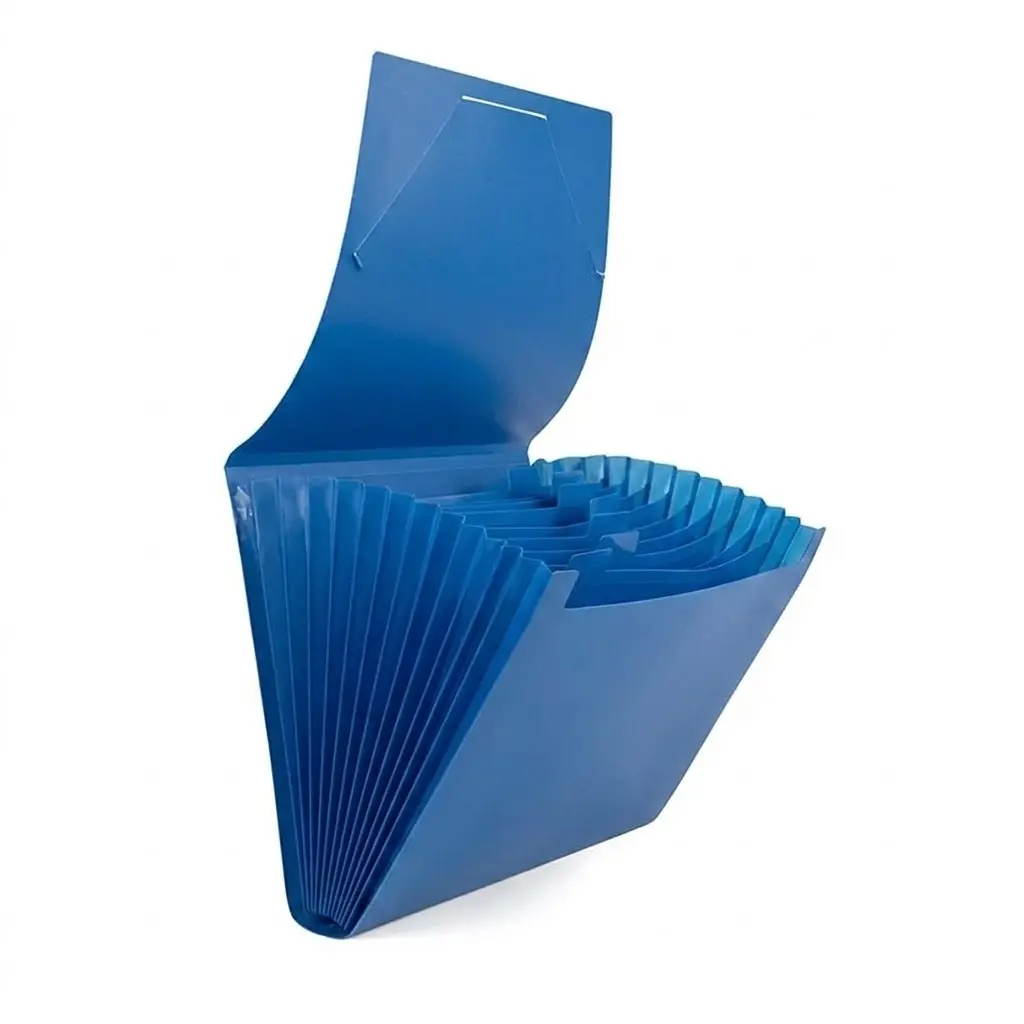 CARPETA  FUELLE 13 COMPARTIMENTOS AZUL (A4)