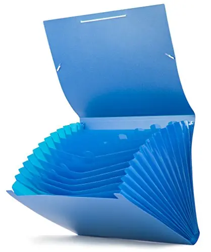CARPETA  FUELLE 13 COMPARTIMENTOS AZUL (A4)