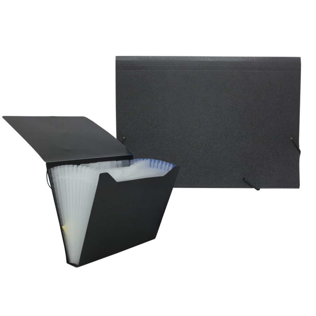 INGRAF CARPETA OPACO FUELLE 13 COMPARTIMENTOS HUMO (A4)