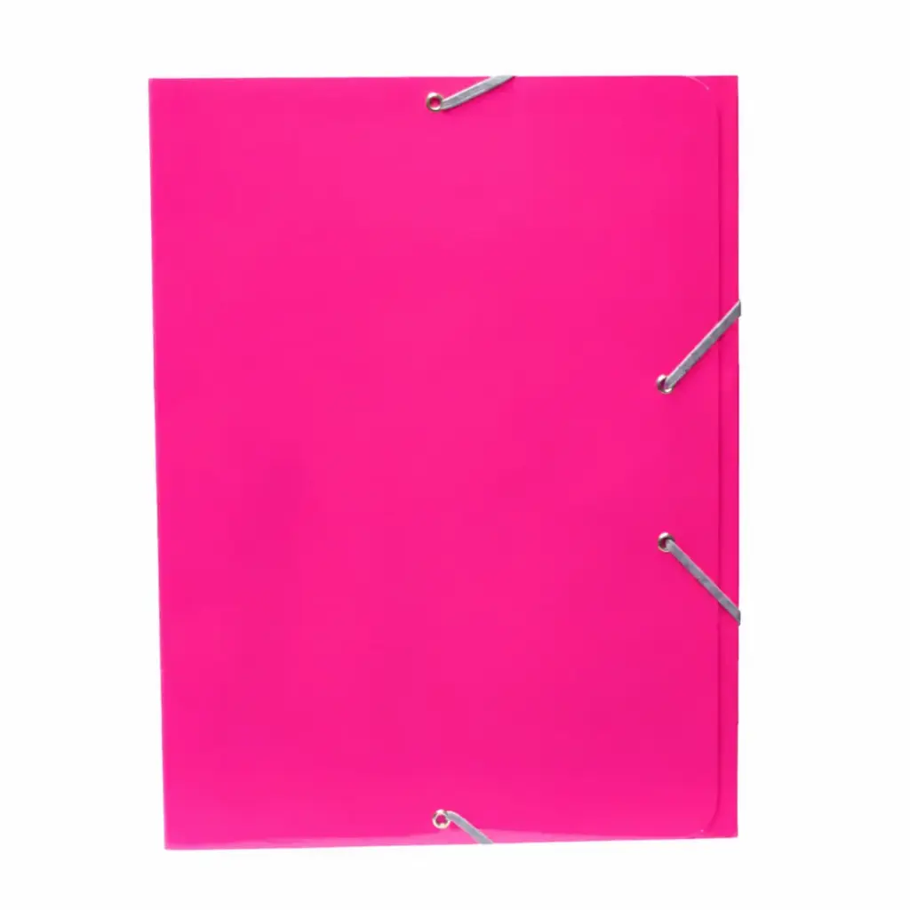 CARPETA MARIOLA CARTON A4+ CON GOMAS Y SOLAPAS FUCSIA 