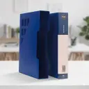 CARPETA A4 PP CON CAJETÍN 80 FUNDAS AZUL