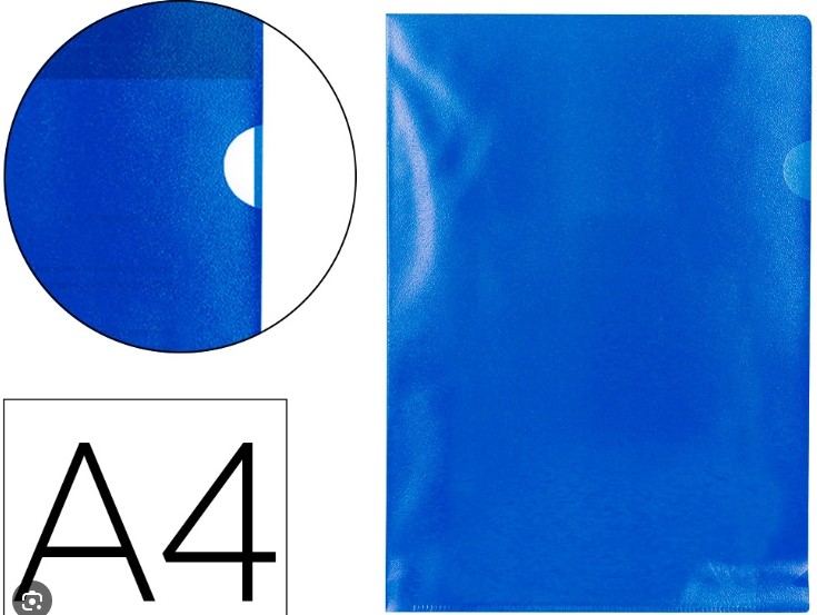 DOSIER UÑERO POLIPROPILENO A4 AZUL 10UD
