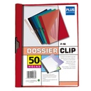 DOSSIER PP CON CLIP LATERAL ROJO A4