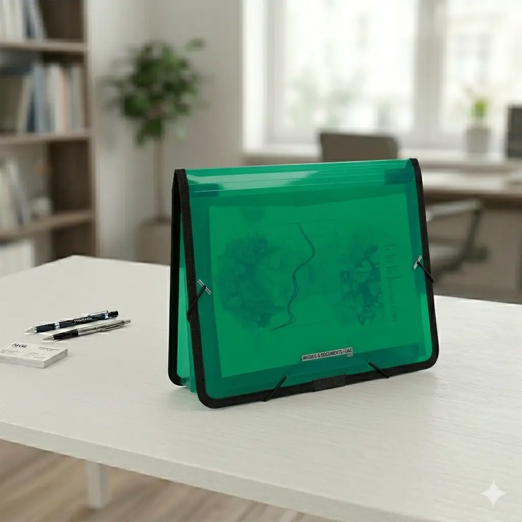 CARPETA PP VERDE A4 GOMAS RIBETE