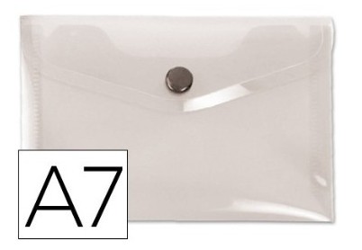SOBRE PORTADOCUMENTOS POLIPROPILENO CON BROCHE A7 TRANSPARENTE