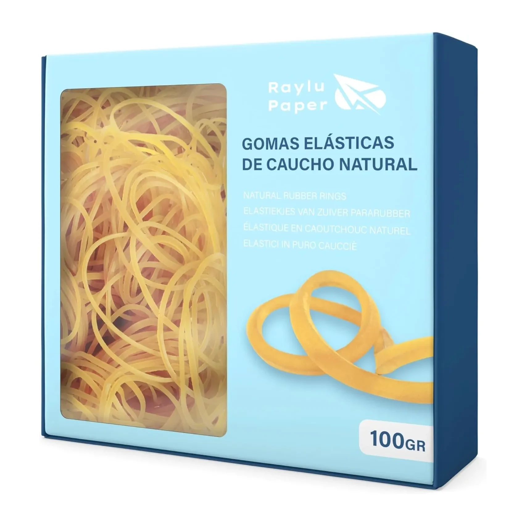 BANDAS ELASTICAS CAUCHO RAYLU Nº18 180X15MM BOLSA 100 GRAMOS